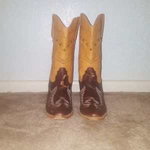Cowgirl boots, worn